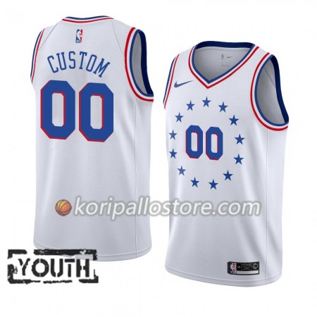 Philadelphia 76ers Custom 2018-19 Nike Valkoinen Lasten Pelipaidat Swingman